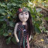 Sheep wool felted doll